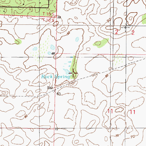 Topographic Map of Rock Spring, FL
