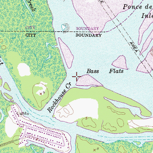 Topographic Map of Rockhouse Creek, FL