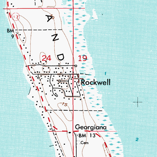 Topographic Map of Rockwell, FL