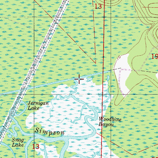 Topographic Map of Rocky Creek, FL