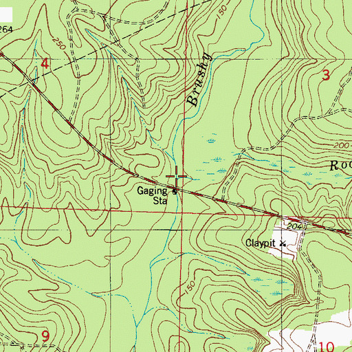 Topographic Map of Rocky Creek, FL