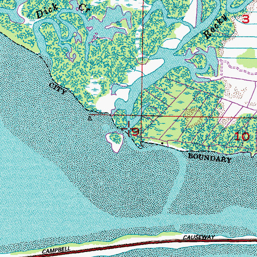 Topographic Map of Rocky Creek, FL