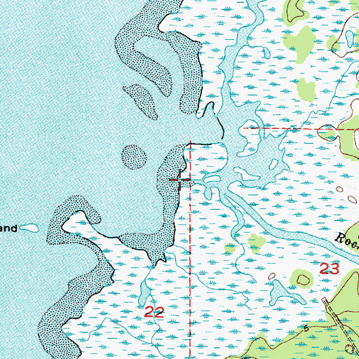 Topographic Map of Rocky Creek, FL