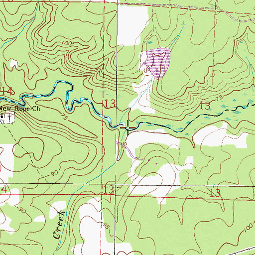 Topographic Map of Rocky Creek, FL