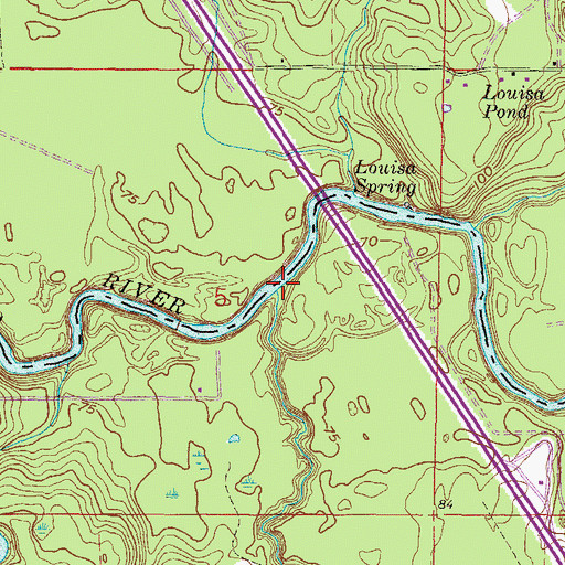 Topographic Map of Rocky Creek, FL