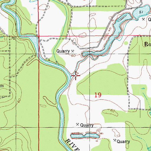 Topographic Map of Rocky Creek, FL