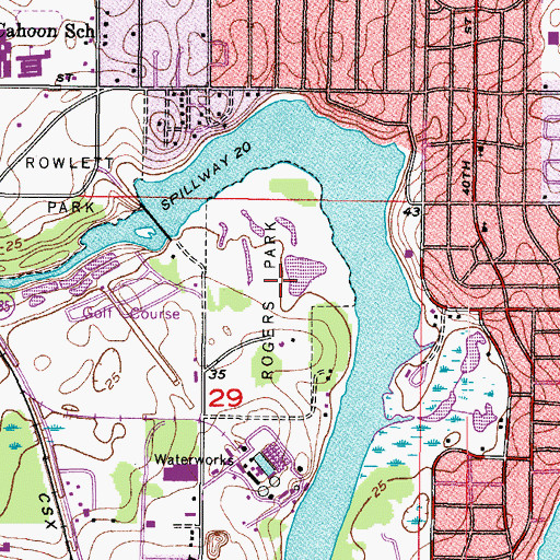 Topographic Map of Rogers Park, FL