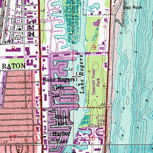 Topographic Map of Lake Rogers, FL