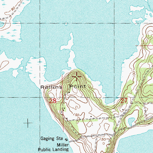 Topographic Map of Rollins Point, FL