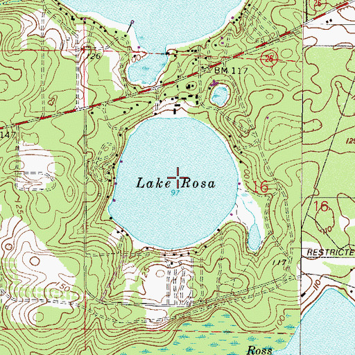 Topographic Map of Lake Rosa, FL