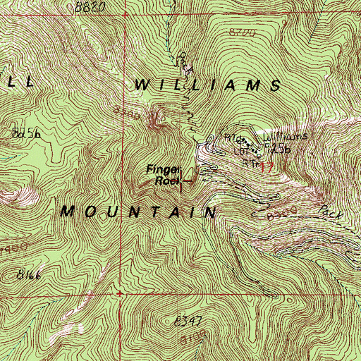 Topographic Map of Finger Rock, AZ