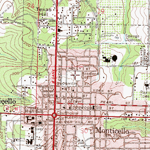 Topographic Map of Roseland Cemetery, FL