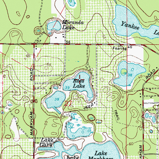 Topographic Map of Ross Lake, FL
