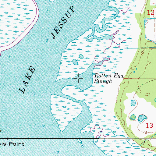 Topographic Map of Rotten Egg Slough, FL