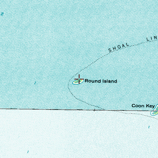Topographic Map of Round Island, FL