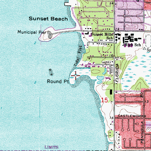 Topographic Map of Round Point, FL