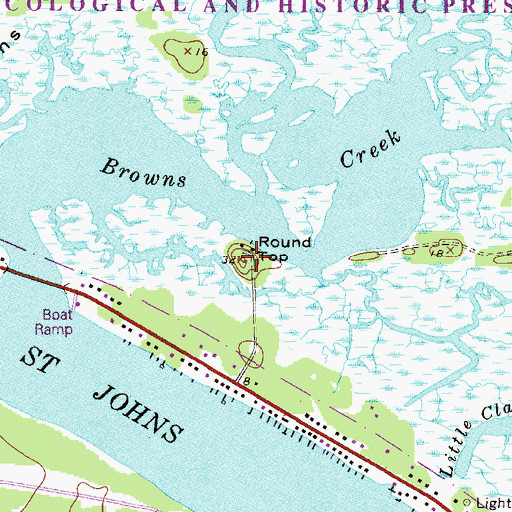 Topographic Map of Round Top, FL
