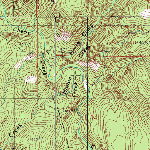 Topographic Map of Hinton Creek, AZ
