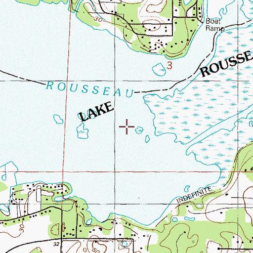 Topographic Map of Lake Rousseau, FL