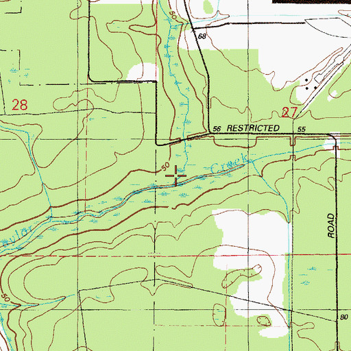 Topographic Map of Rowell Creek, FL