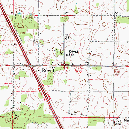 Topographic Map of Royal, FL