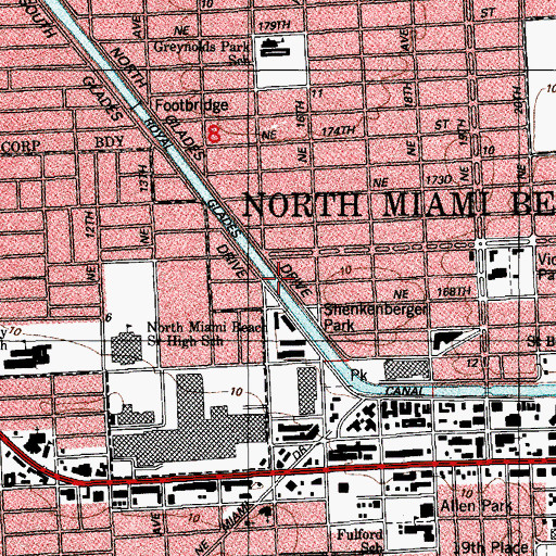 Topographic Map of Royal Galdes Canal, FL