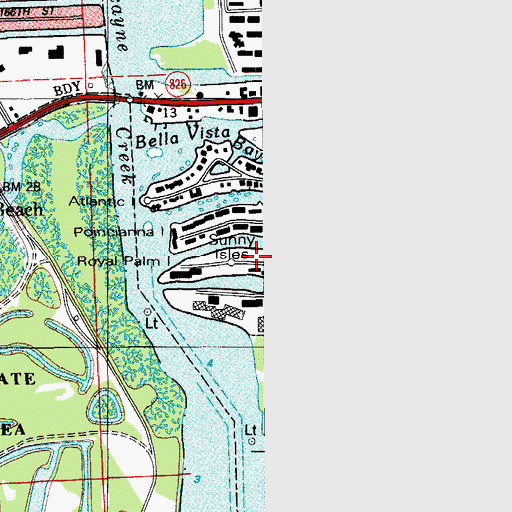 Topographic Map of Royal Palm Island, FL