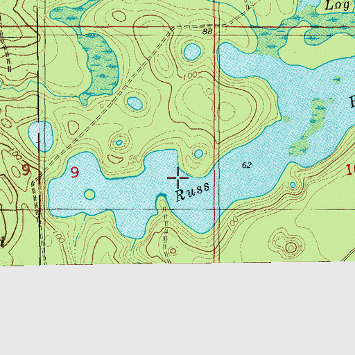 Topographic Map of Russ Pond, FL