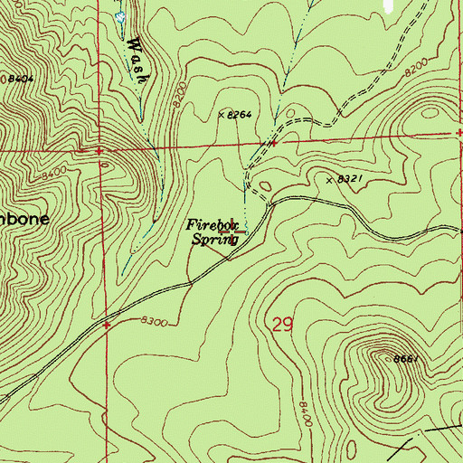 Topographic Map of Firebox Spring, AZ