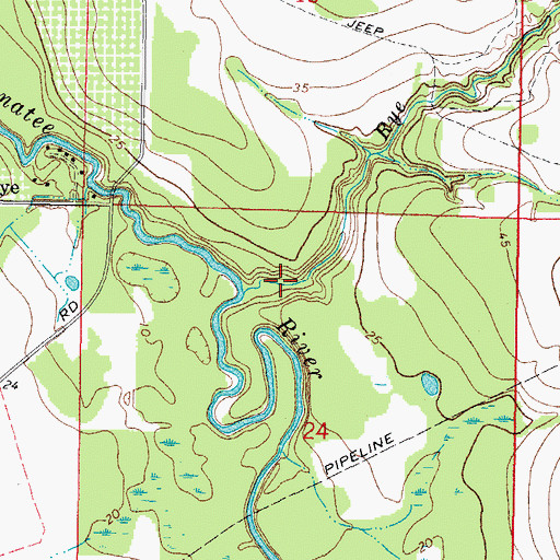 Topographic Map of Rye Branch, FL