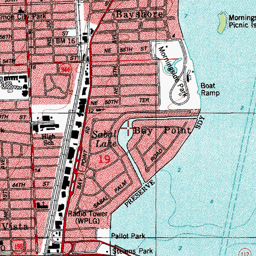 Topographic Map of Sabal Lake, FL