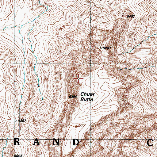 Topographic Map of Chuar Butte, AZ