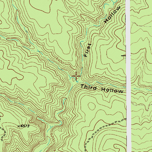 Topographic Map of First Hollow, AZ