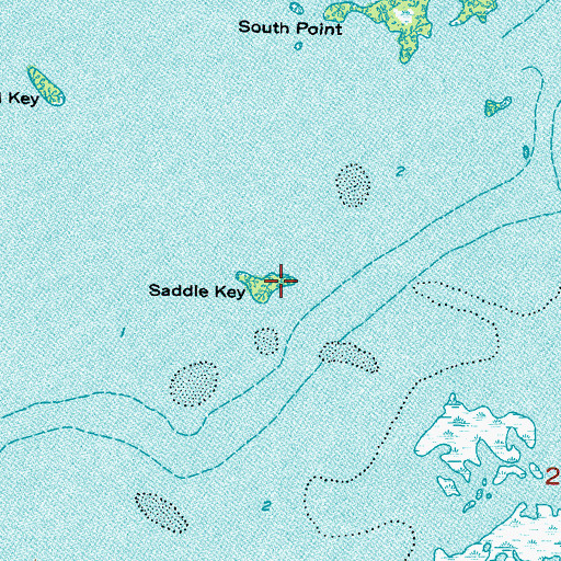 Topographic Map of Saddle Key, FL