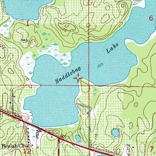 Topographic Map of Saddlebag Lake, FL