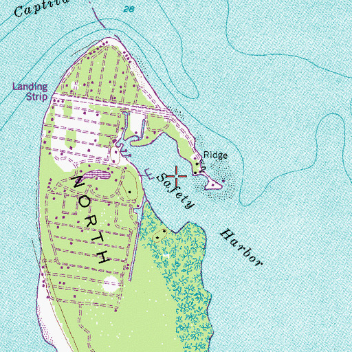 Topographic Map of Safety Harbor, FL