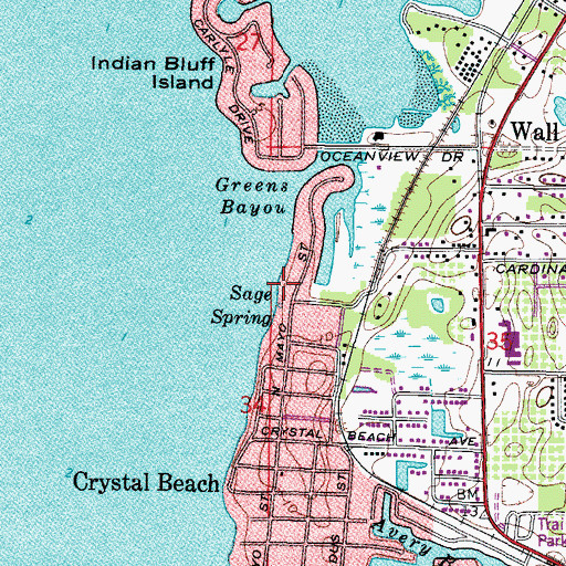 Topographic Map of Sage Spring, FL