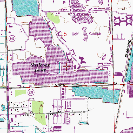 Topographic Map of Sailboat Lake, FL