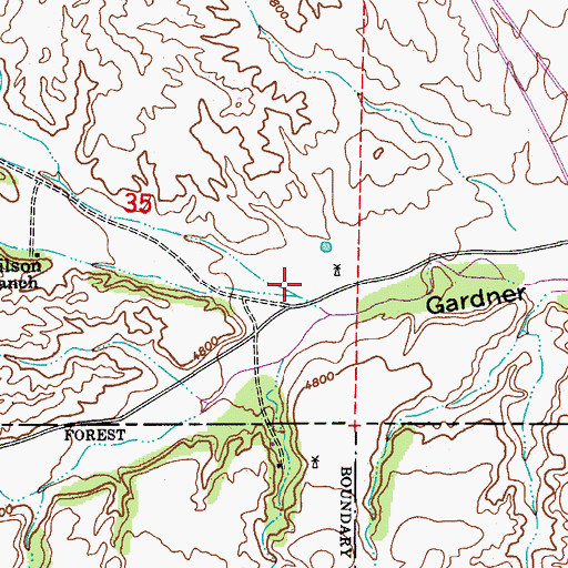 Topographic Map of Fish Canyon, AZ
