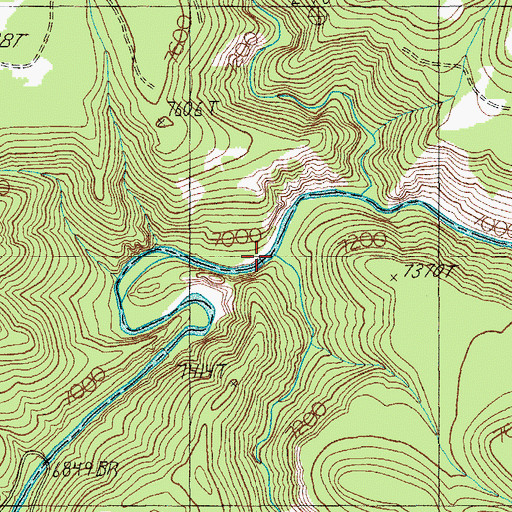 Topographic Map of Fish Creek, AZ