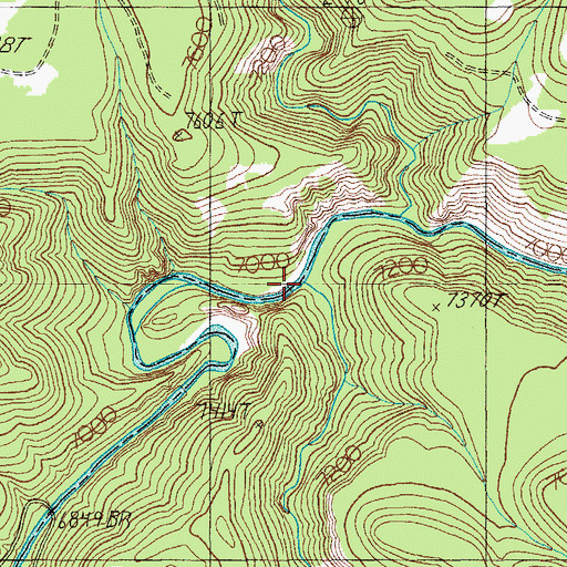 Topographic Map of Fish Creek, AZ