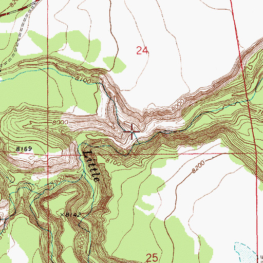 Topographic Map of Fish Creek, AZ