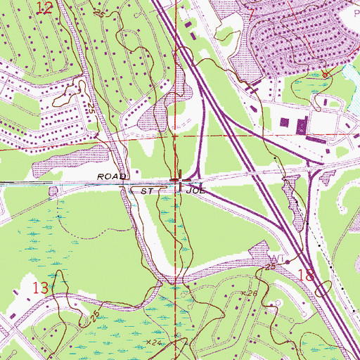 Topographic Map of Saint Joe Canal, FL