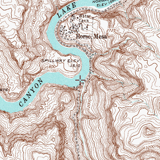 Topographic Map of Fish Creek Canyon, AZ