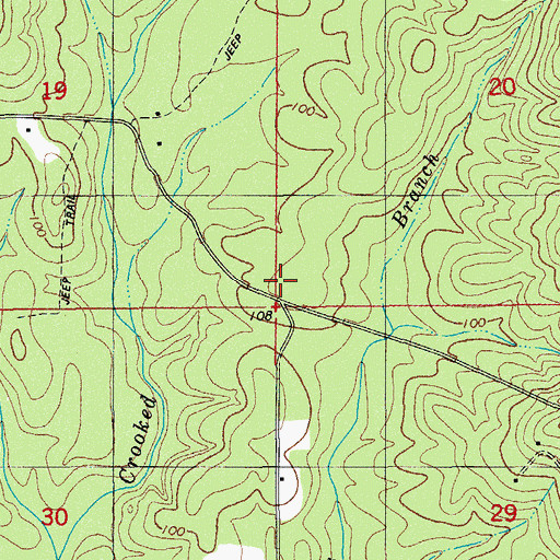 Topographic Map of Saint Johns Church, FL