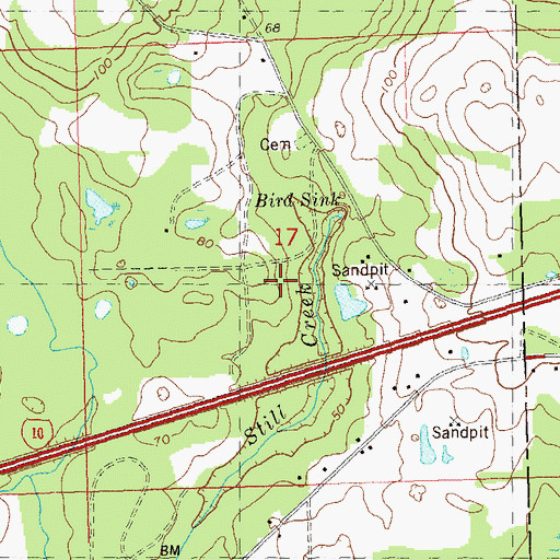 Topographic Map of Saint Lukes Church, FL