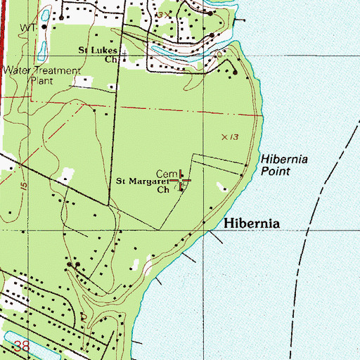 Topographic Map of Saint Margaret Church, FL