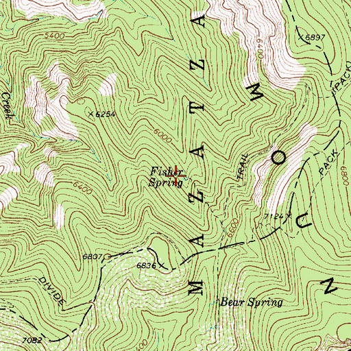 Topographic Map of Fisher Tank, AZ