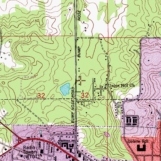 Topographic Map of Saint Mark Church, FL