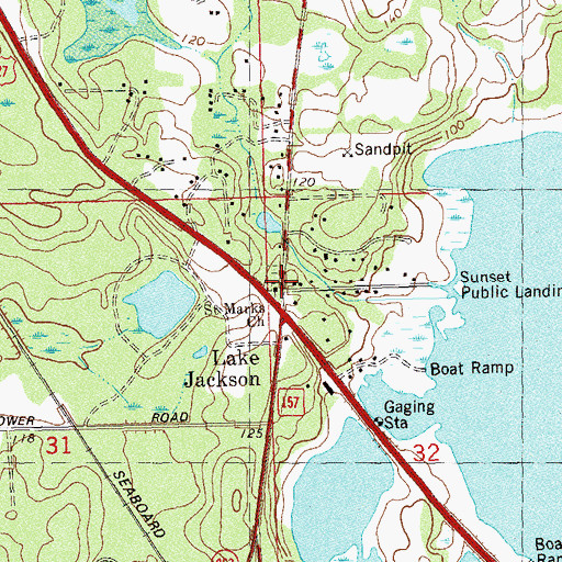 Topographic Map of Saint Marks Church, FL